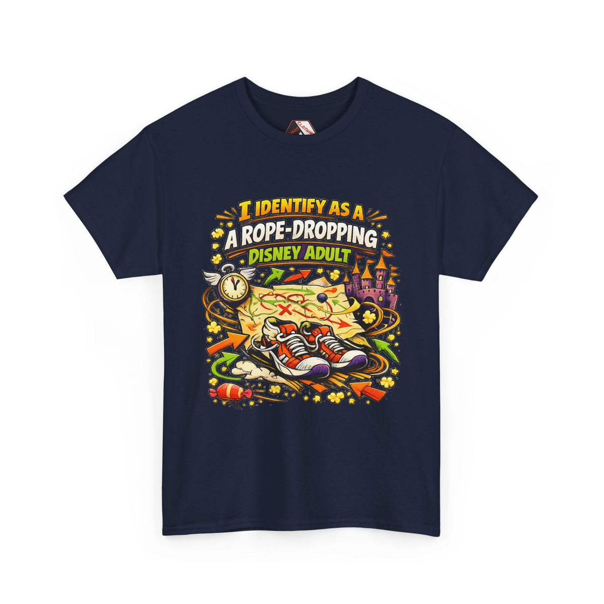 I Identify As a Rope-Dropping Disney Adult – Funny Disney Parody T‑Shirt |Chaos Clothing by I Identify As