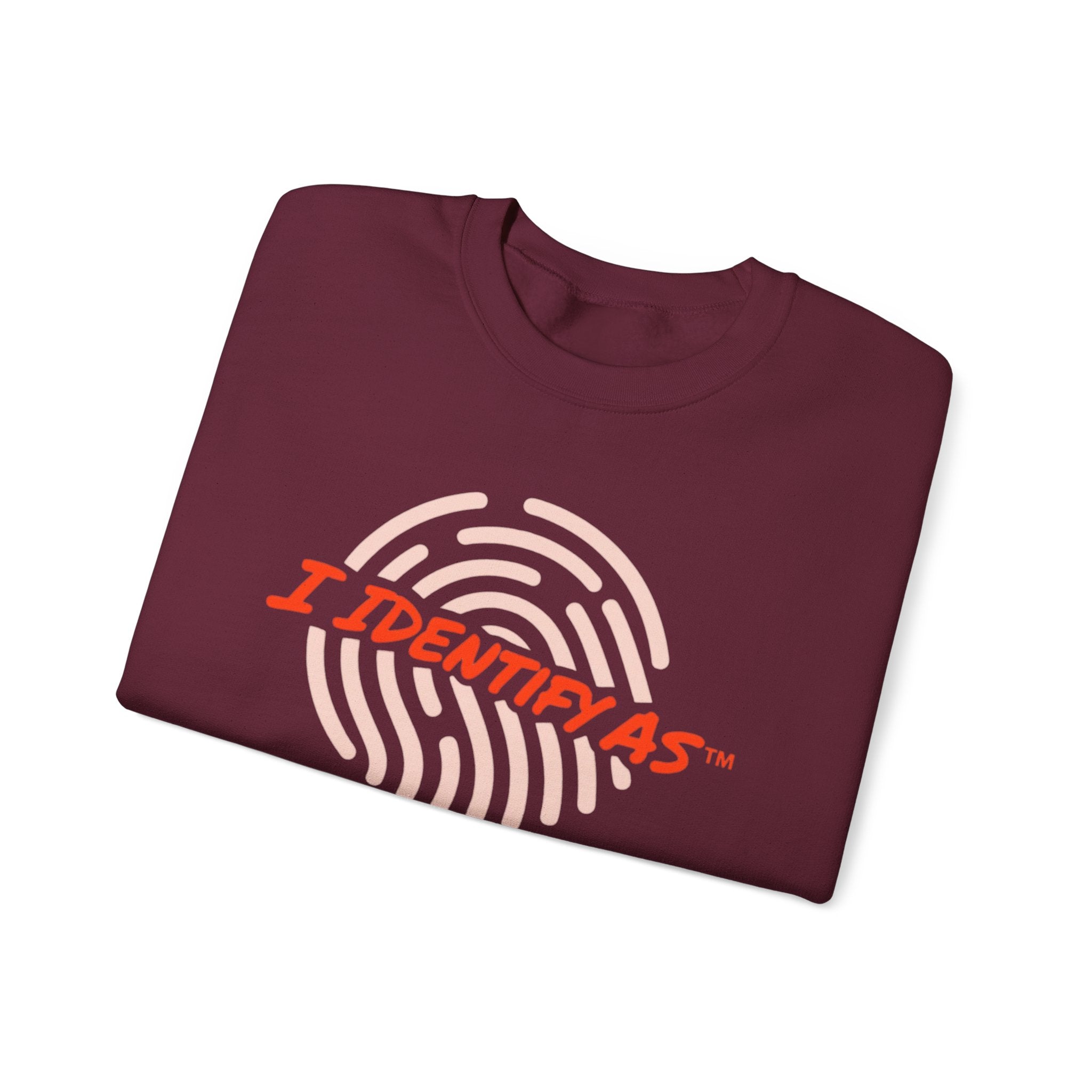 I Identify As Barely Social - Funny Graphic Crewneck Sweatshirt
