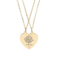 Break Apart Heart Necklace Set (Engraving)