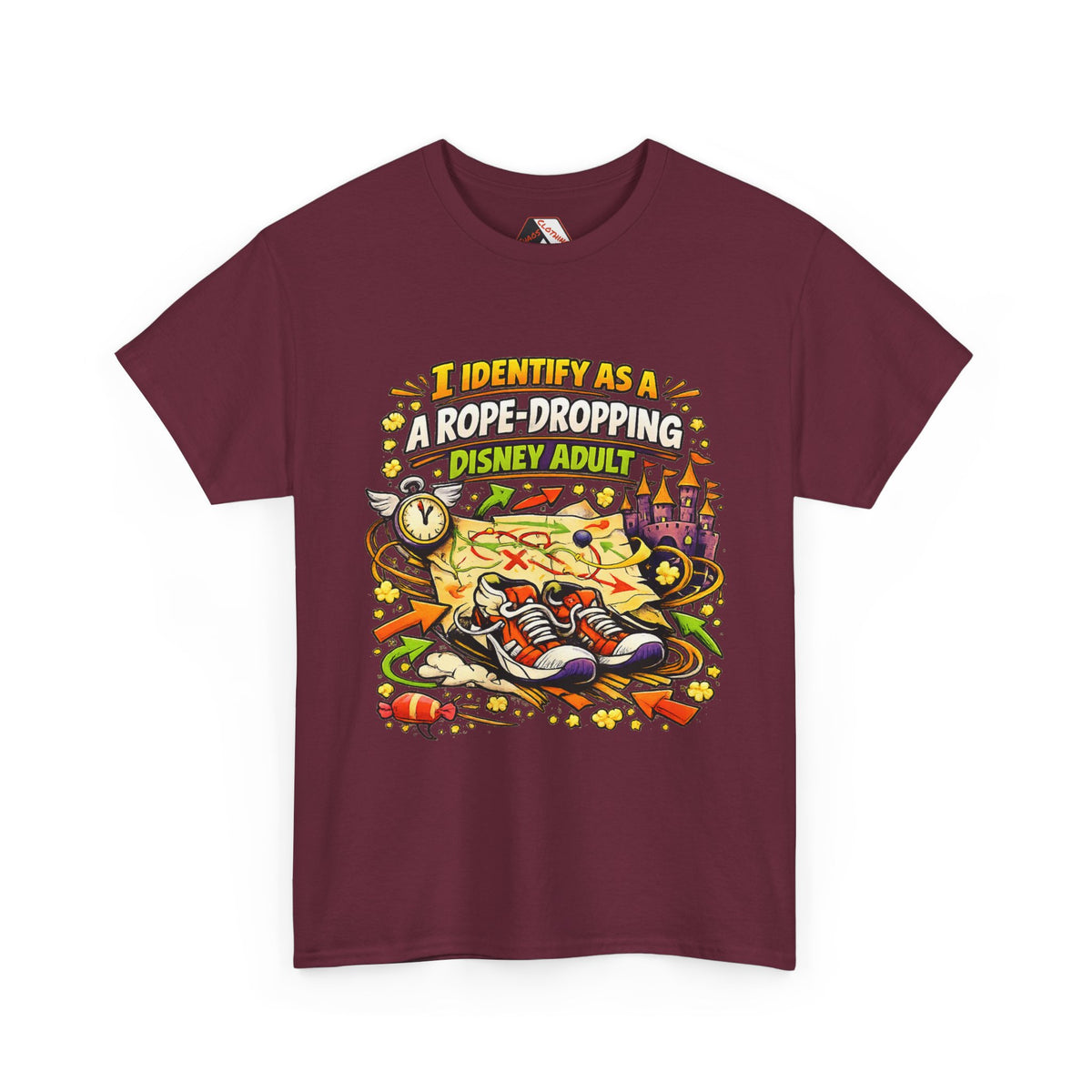 I Identify As a Rope-Dropping Disney Adult – Funny Disney Parody T‑Shirt |Chaos Clothing by I Identify As