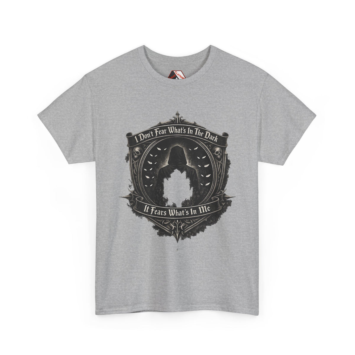I Don’t Fear the Dark – It Fears What’s In Me T‑Shirt | Dark Humour  I Identify As Halloween Tee