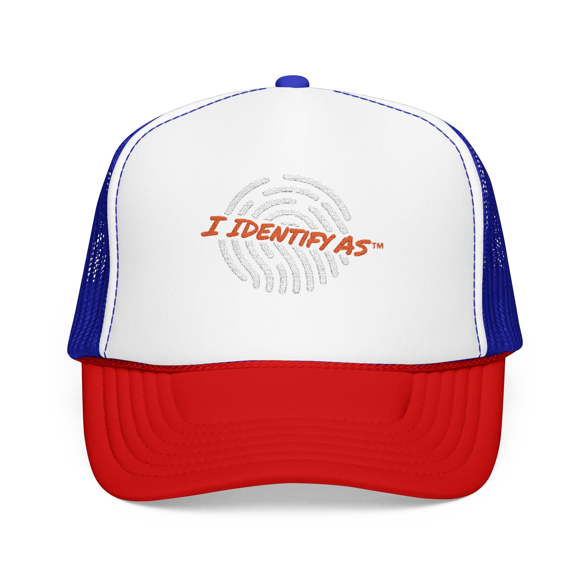 Foam Trucker Hat – I Identify As Fingerprint Logo Cap