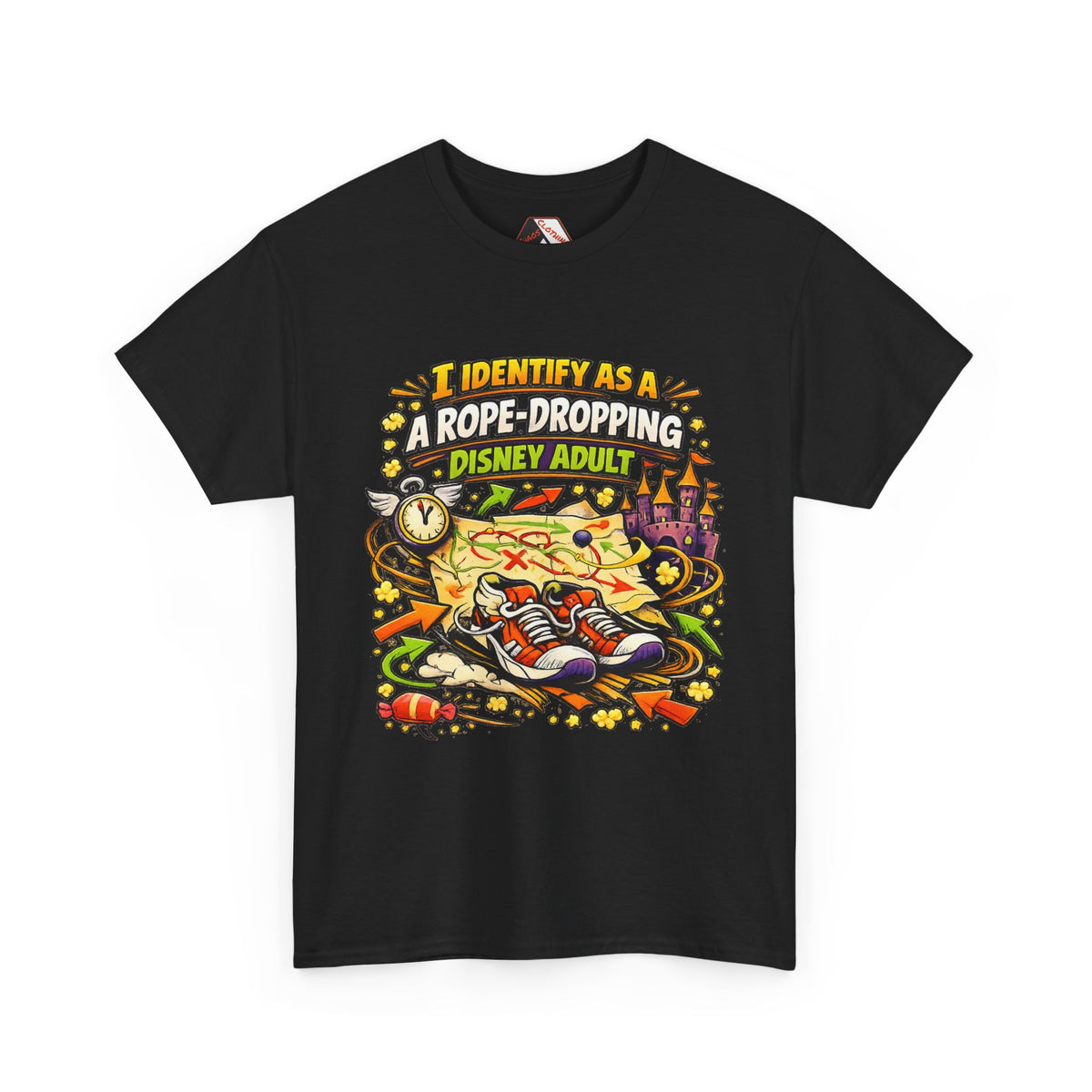 I Identify As a Rope-Dropping Disney Adult – Funny Disney Parody T‑Shirt |Chaos Clothing by I Identify As
