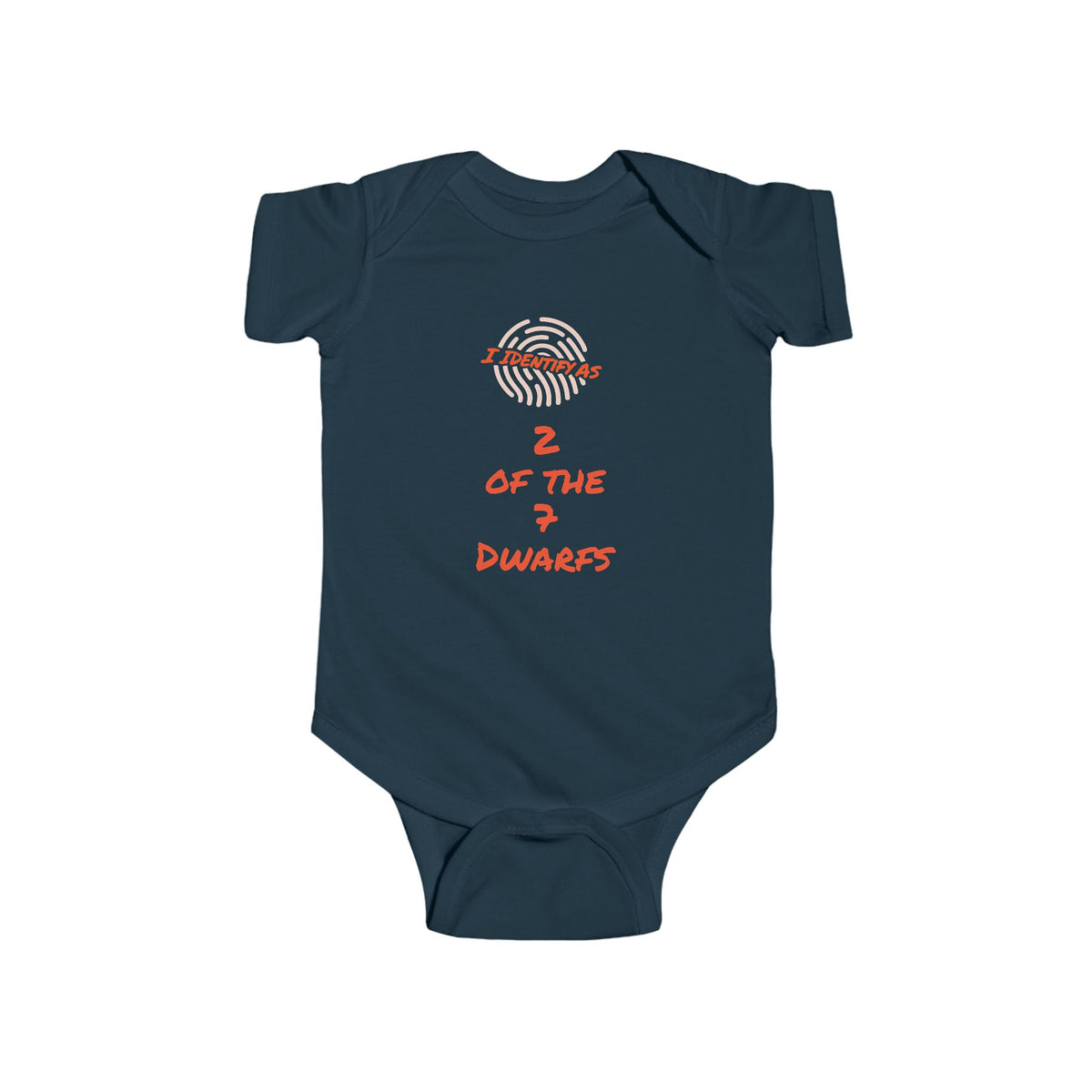 Cute & Funny Baby Grow – I Identify As 2 of the 7 Dwarfs