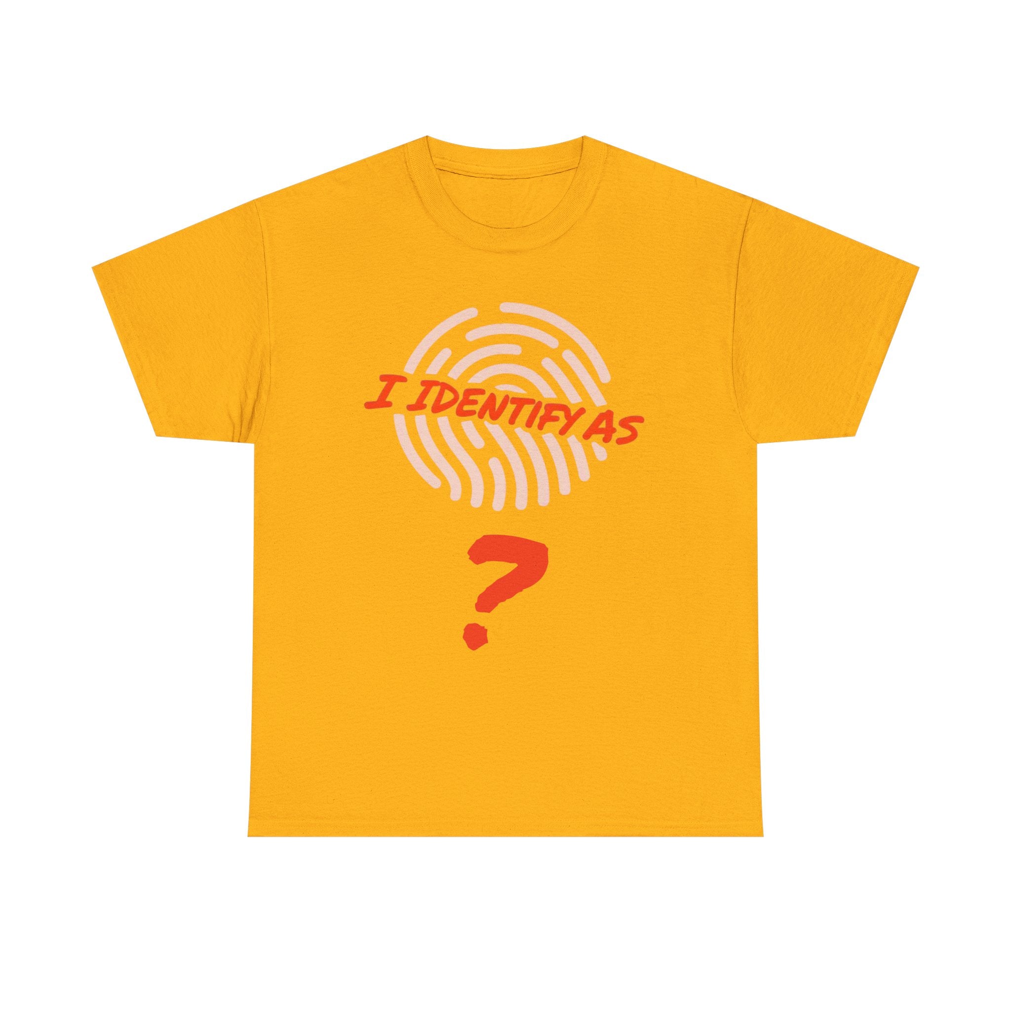 Personalised “I Identify As” Custom Name T‑Shirt – Unisex Cotton Identity Graphic Tee – Custom Text Personalisation Shirt for Men & Women