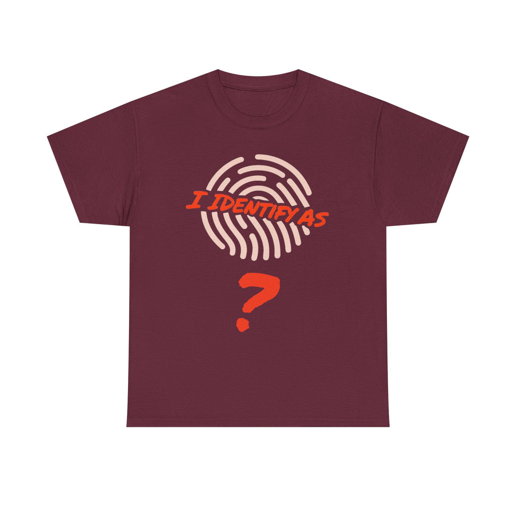 Personalised “I Identify As” Custom Name T‑Shirt – Unisex Cotton Identity Graphic Tee – Custom Text Personalisation Shirt for Men & Women