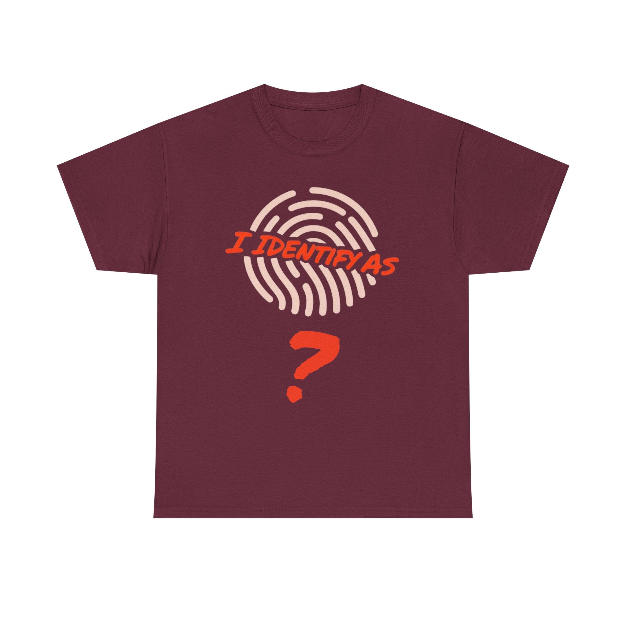 Personalised “I Identify As” Custom Name T‑Shirt – Unisex Cotton Identity Graphic Tee – Custom Text Personalisation Shirt for Men & Women