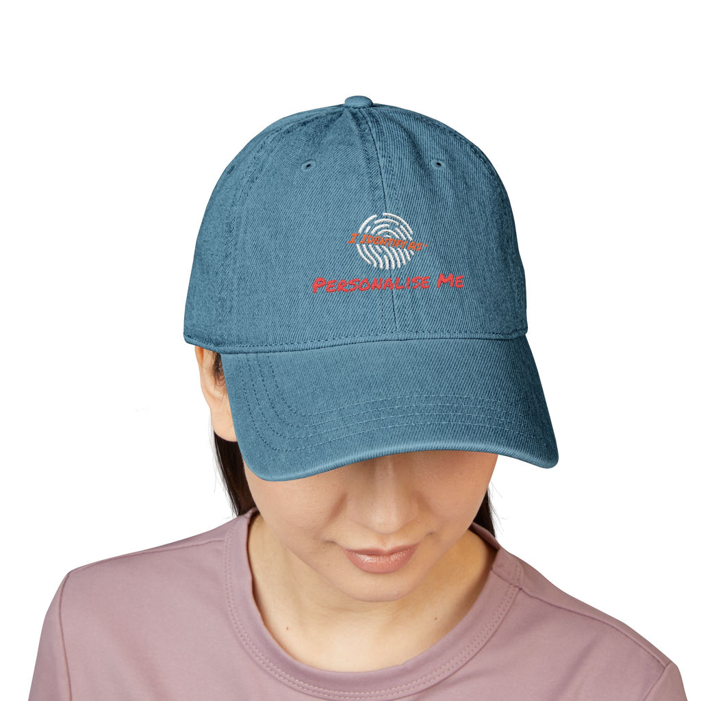 Personalise your Embroidered Denim Hat - unisex