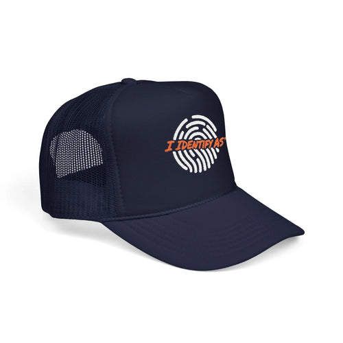 Foam trucker hat size chart for I Identify As products