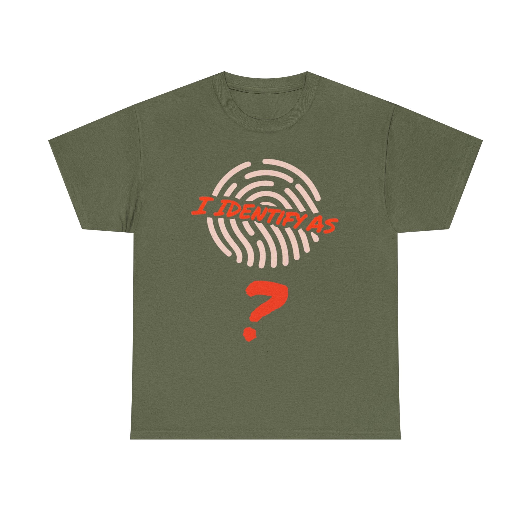 Personalised “I Identify As” Custom Name T‑Shirt – Unisex Cotton Identity Graphic Tee – Custom Text Personalisation Shirt for Men & Women