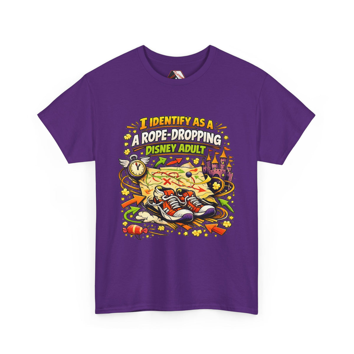 I Identify As a Rope-Dropping Disney Adult – Funny Disney Parody T‑Shirt |Chaos Clothing by I Identify As