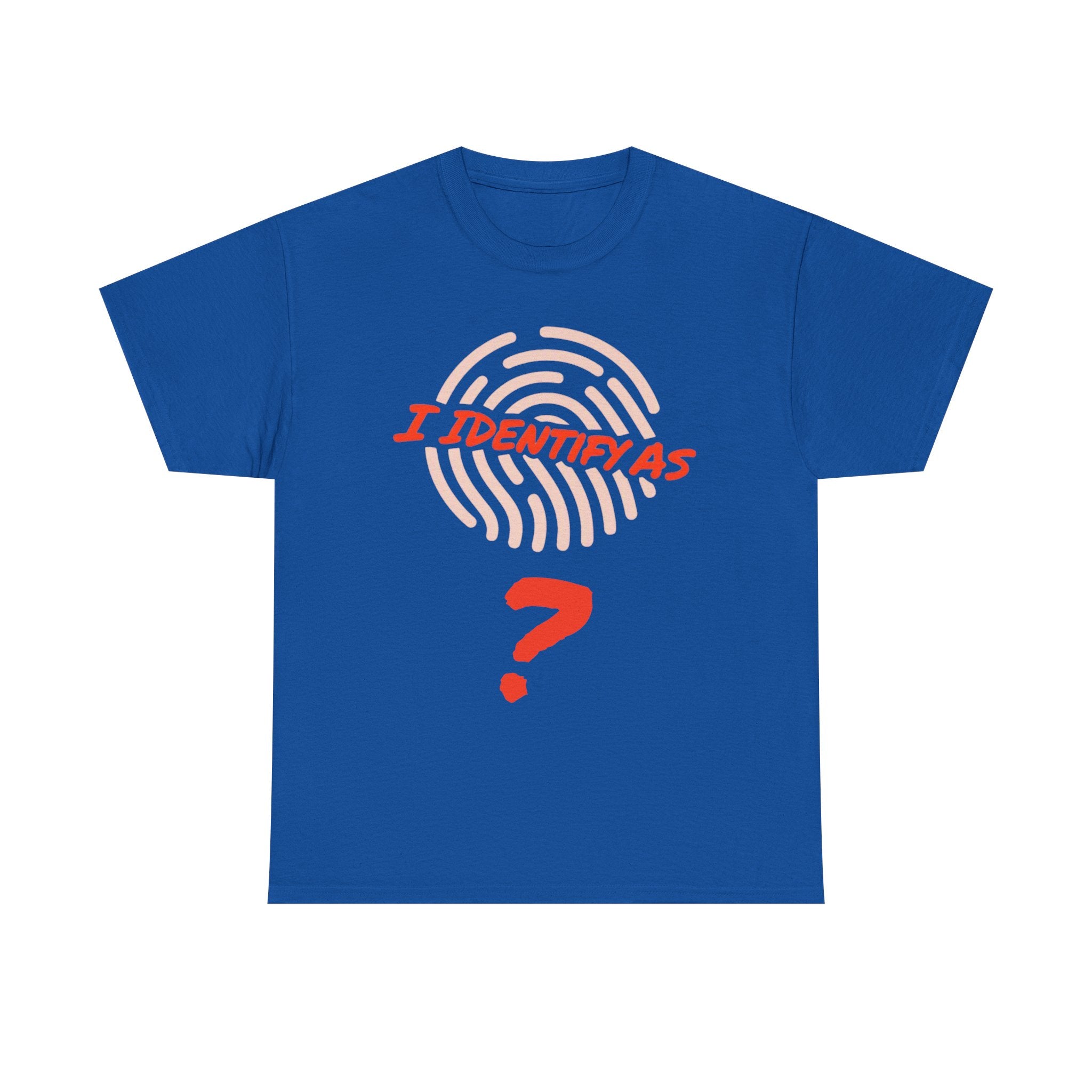 Personalised “I Identify As” Custom Name T‑Shirt – Unisex Cotton Identity Graphic Tee – Custom Text Personalisation Shirt for Men & Women