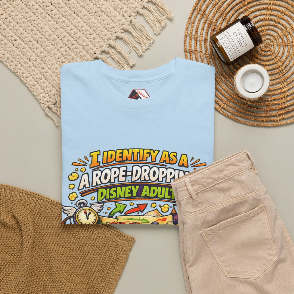 I Identify As a Rope-Dropping Disney Adult – Funny Disney Parody T‑Shirt |Chaos Clothing by I Identify As