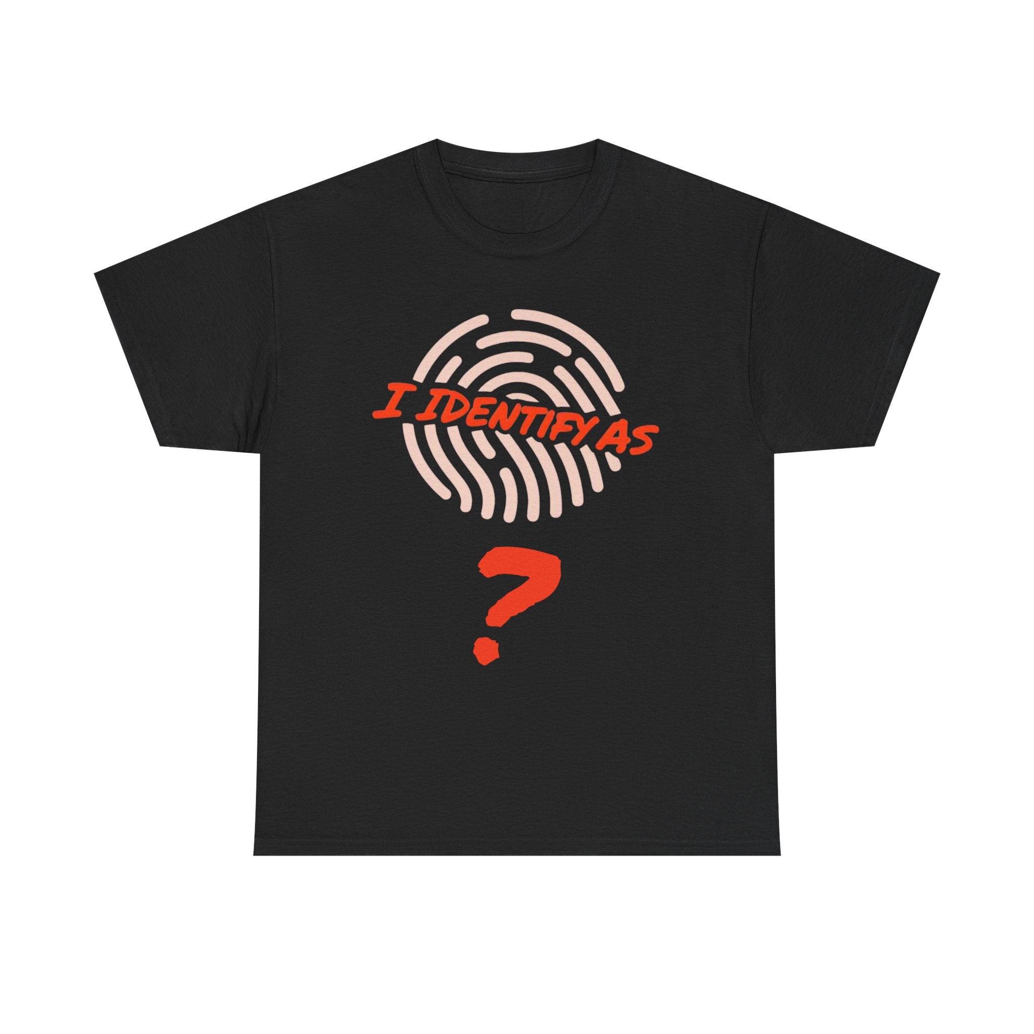 Personalised “I Identify As” Custom Name T‑Shirt – Unisex Cotton Identity Graphic Tee – Custom Text Personalisation Shirt for Men & Women