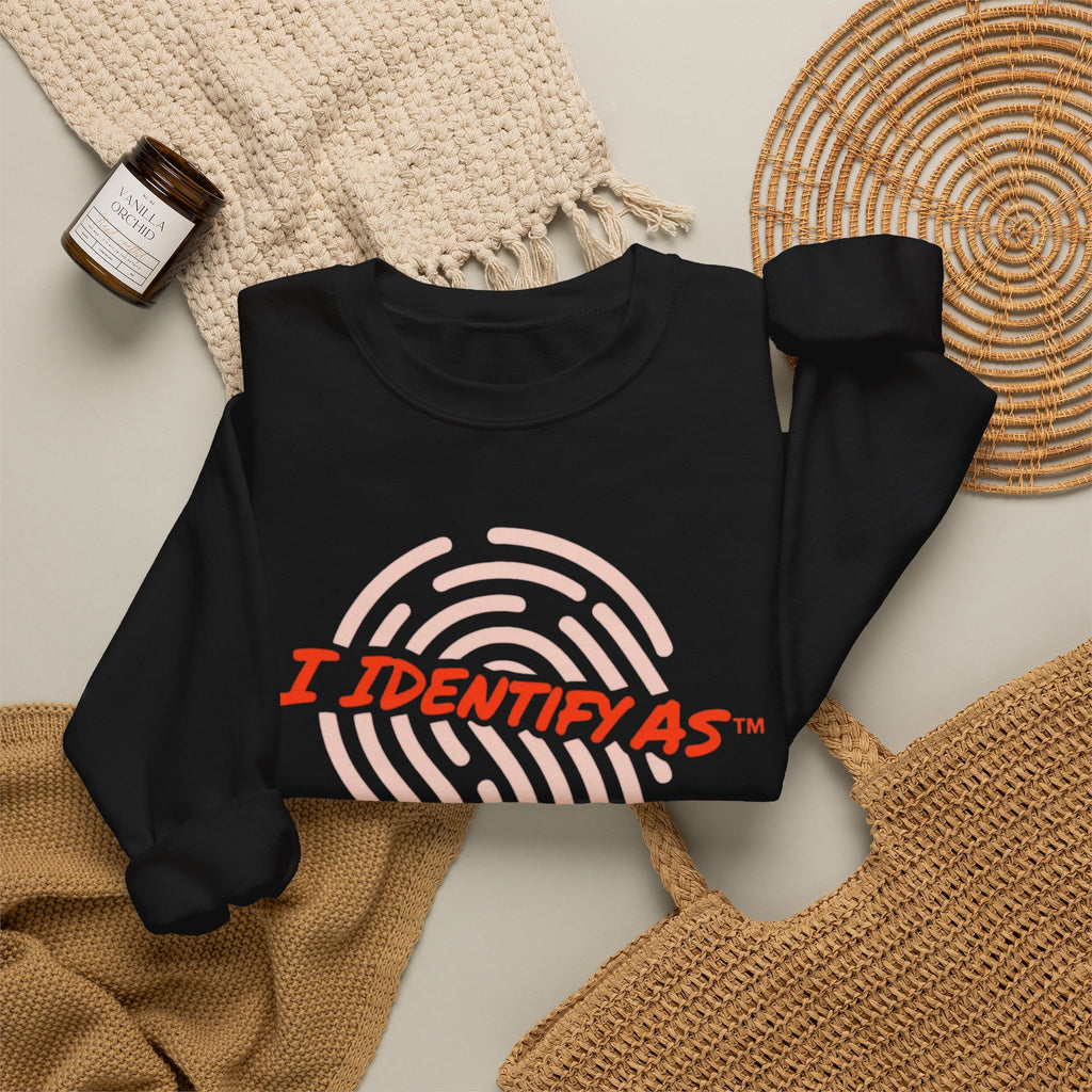 I Identify As Barely Social - Funny Graphic Crewneck Sweatshirt