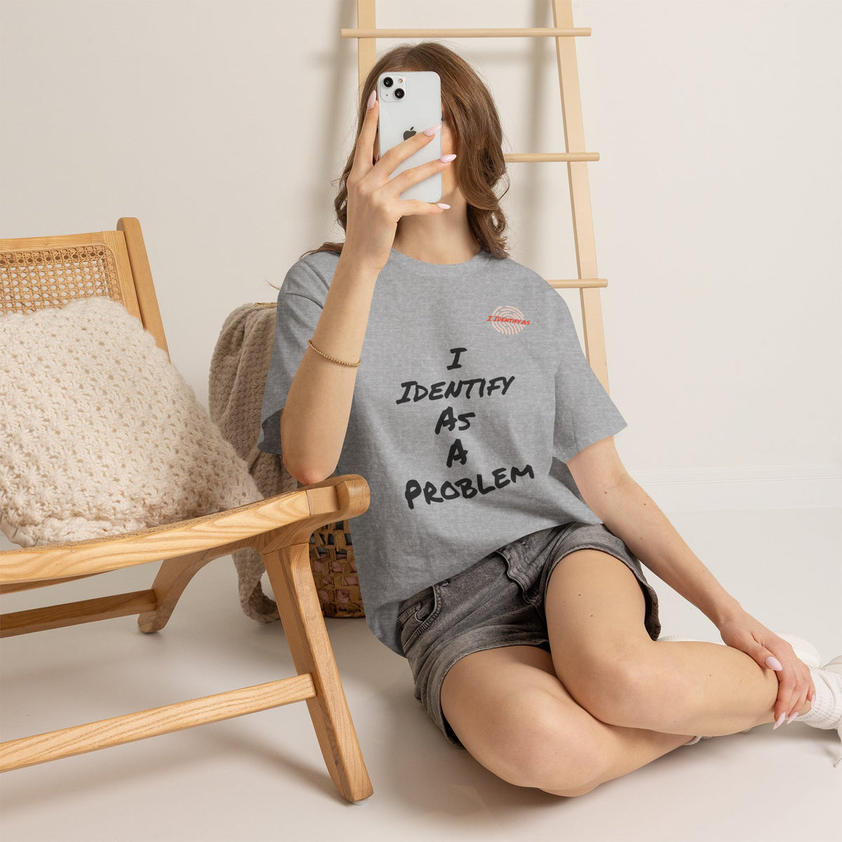 I Identify As A Problem T‑Shirt — Funny Sarcastic Graphic T Shirt