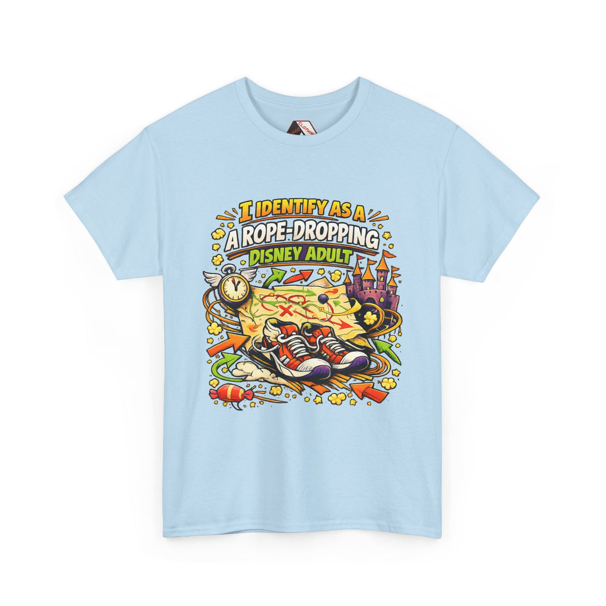 I Identify As a Rope-Dropping Disney Adult – Funny Disney Parody T‑Shirt |Chaos Clothing by I Identify As