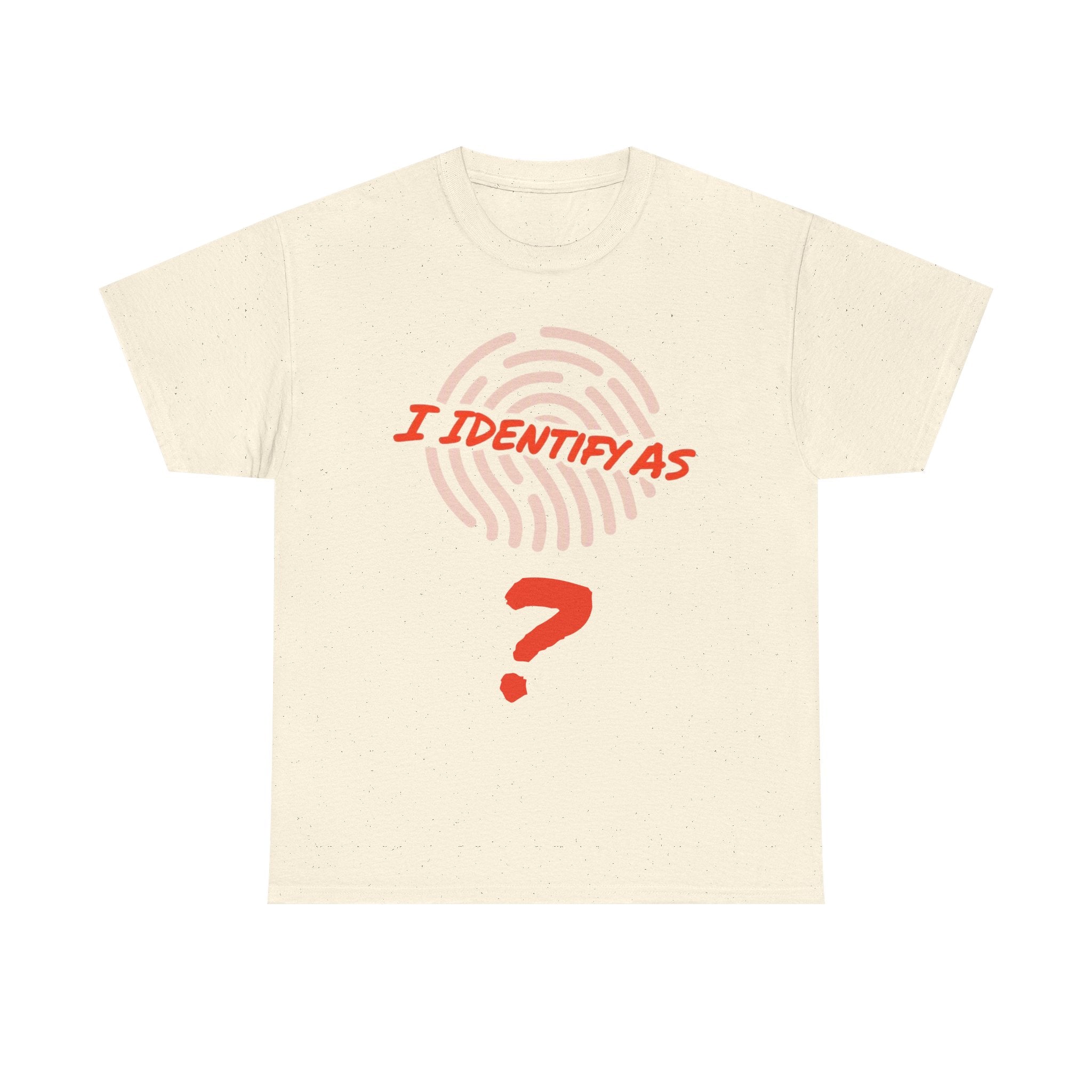 Personalised “I Identify As” Custom Name T‑Shirt – Unisex Cotton Identity Graphic Tee – Custom Text Personalisation Shirt for Men & Women