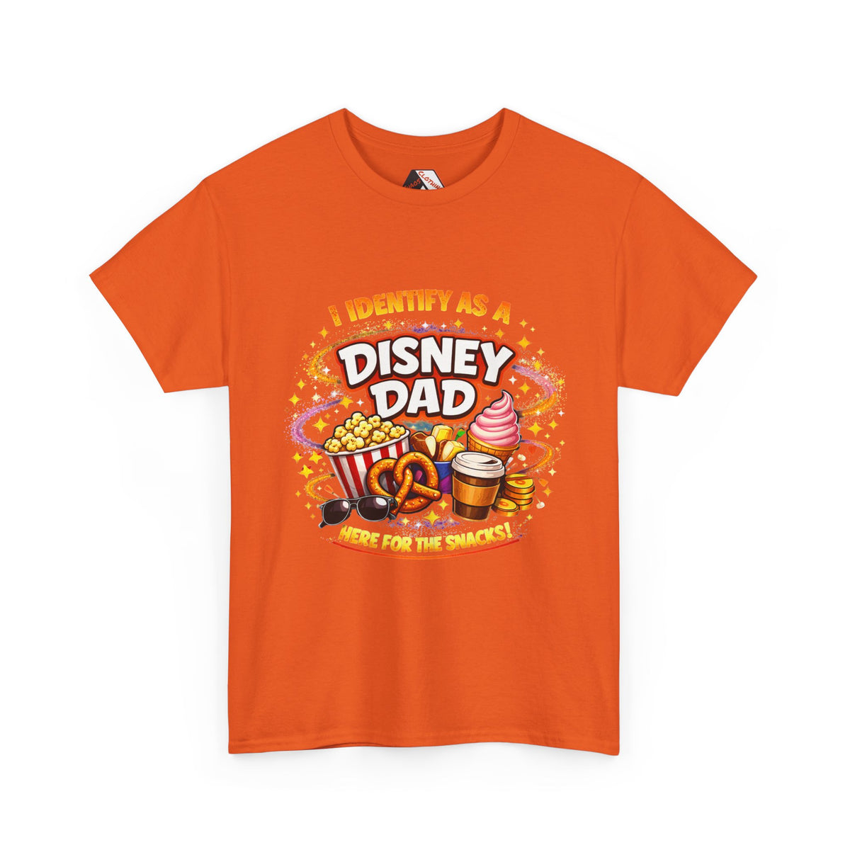 I Identify As a Disney Dad – Here for the Snacks Parody T‑Shirt | Chaos Clothing by I Identify As