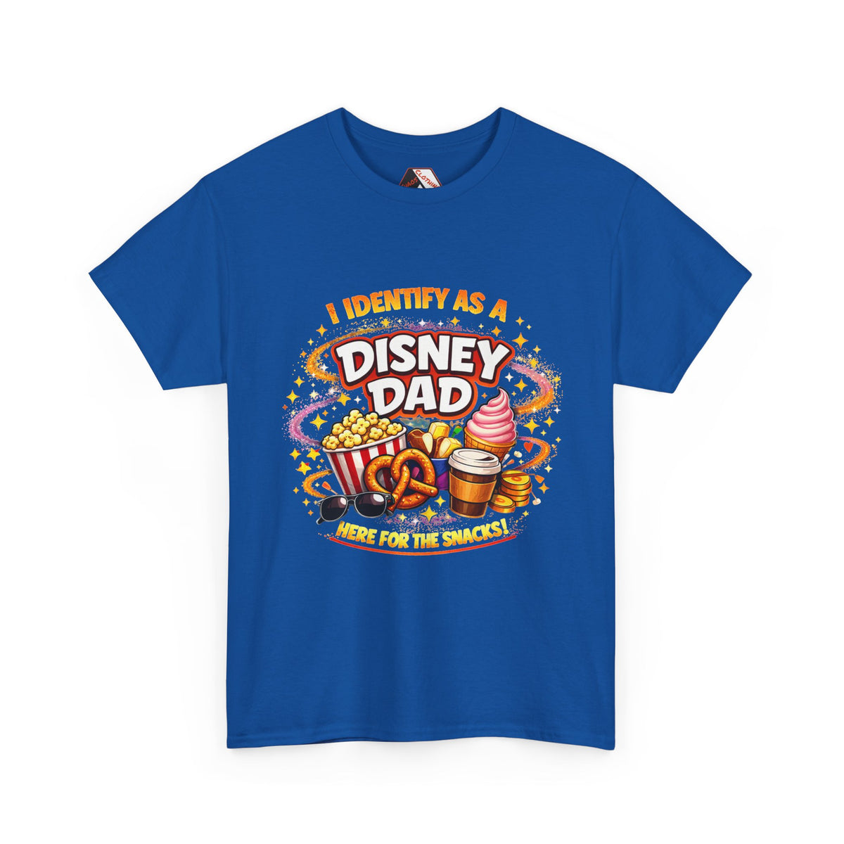 I Identify As a Disney Dad – Here for the Snacks Parody T‑Shirt | Chaos Clothing by I Identify As