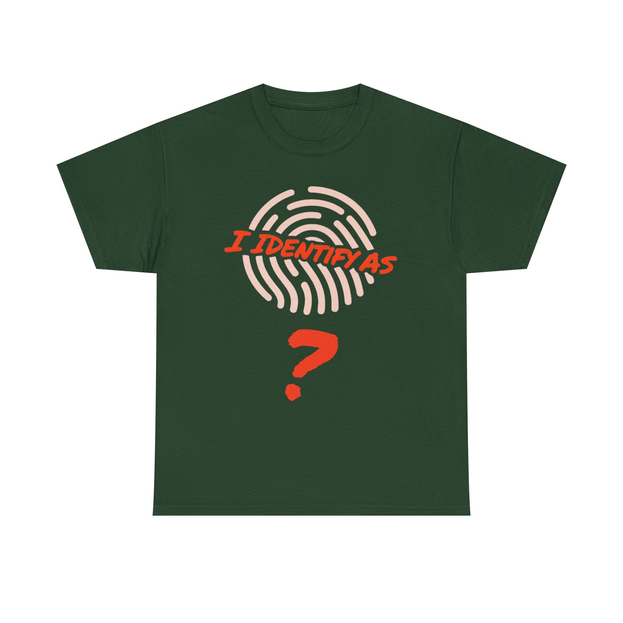 Personalised “I Identify As” Custom Name T‑Shirt – Unisex Cotton Identity Graphic Tee – Custom Text Personalisation Shirt for Men & Women