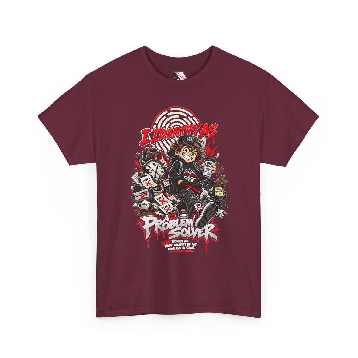 I Identify As A Problem Solver T‑Shirt with bold slogan design