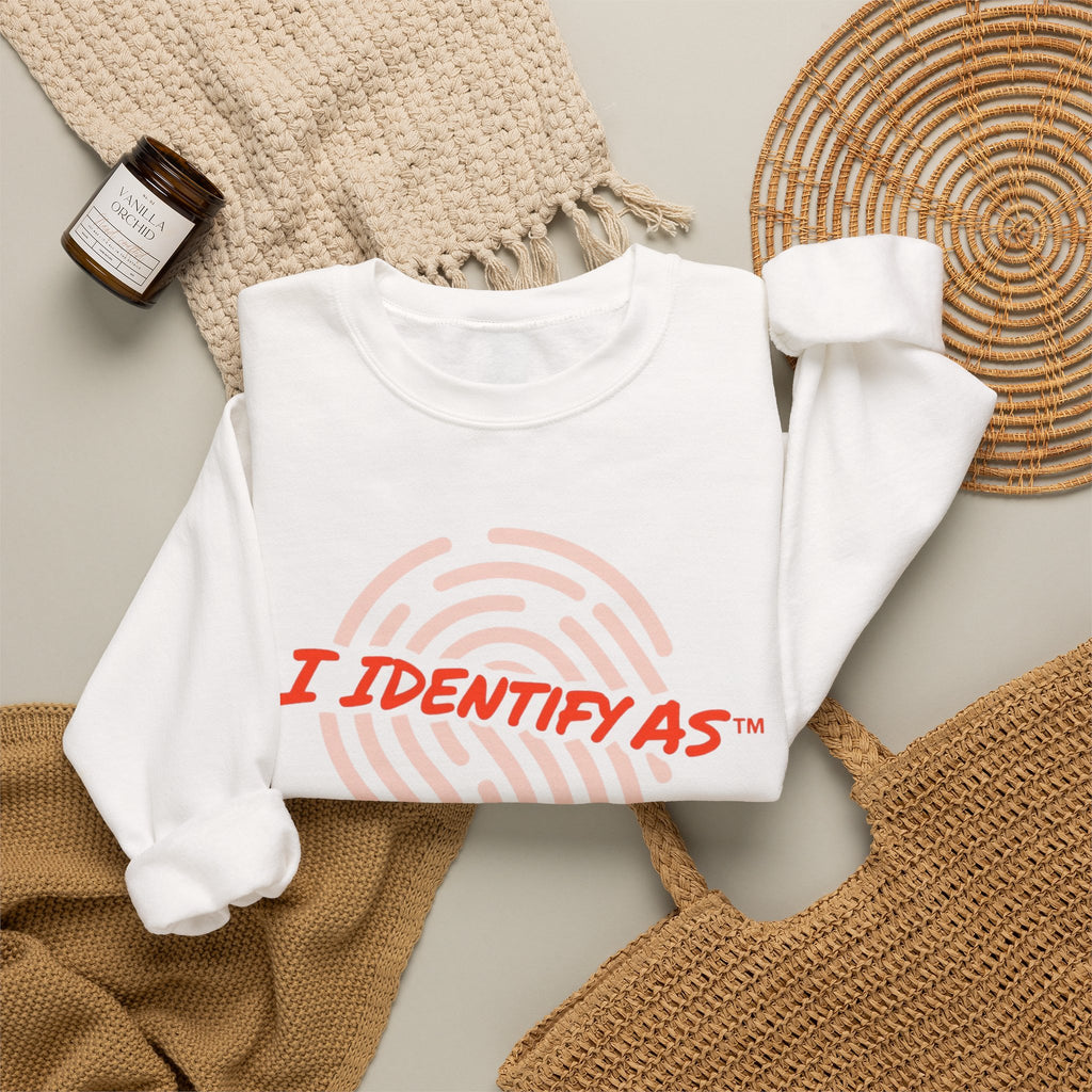 I Identify As Barely Social - Funny Graphic Crewneck Sweatshirt