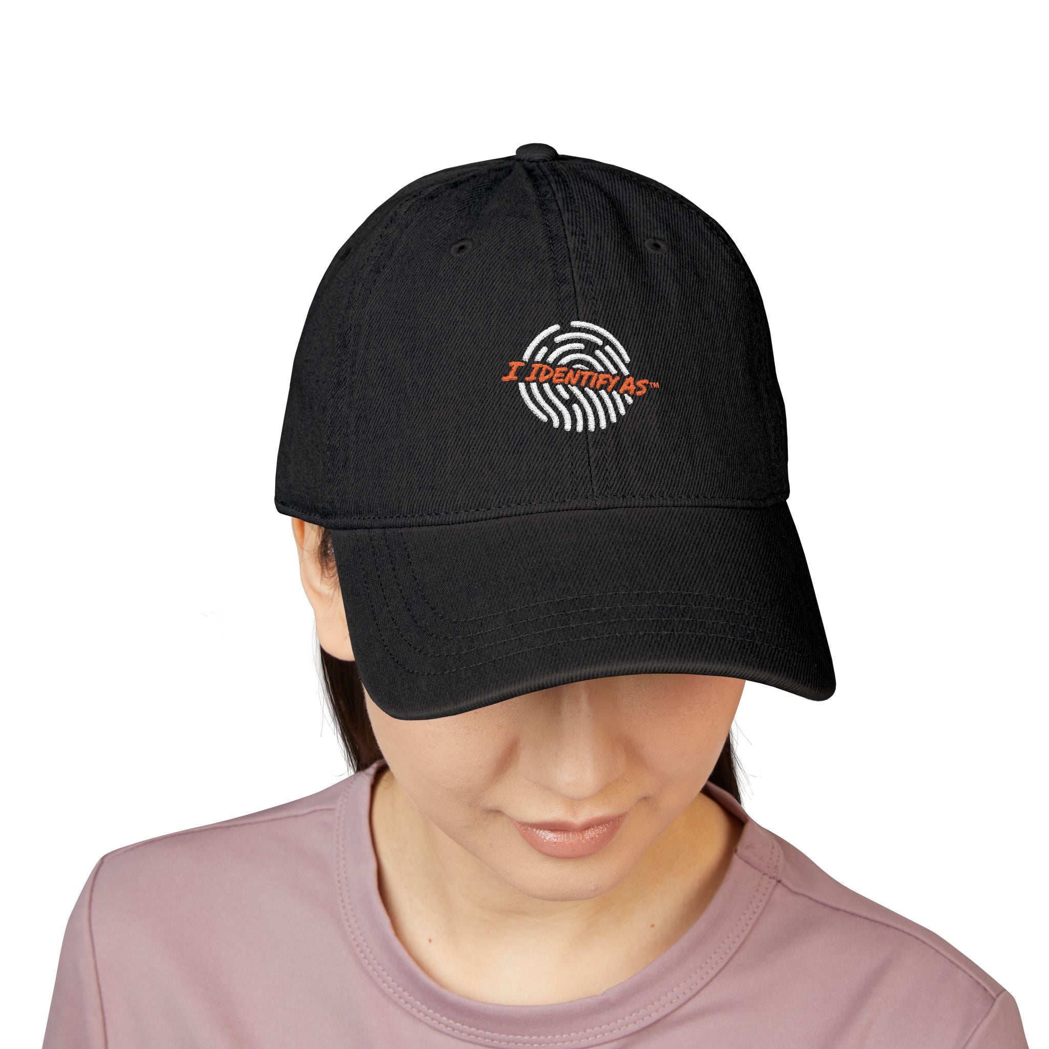 Copy of Embroidered Denim Hat — 'Above the Thumb' Fingerprint Logo Cap