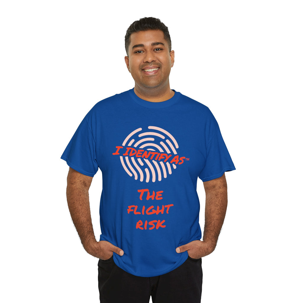 The Flight Risk Tee: I Identify As The Flight Risk Standing Fingerprint Graphic