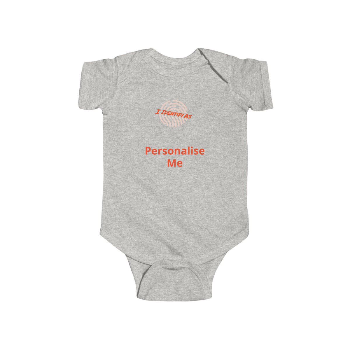 Personalised Baby Grow – Funny Baby Shower Gift with Custom Name | I Identify As