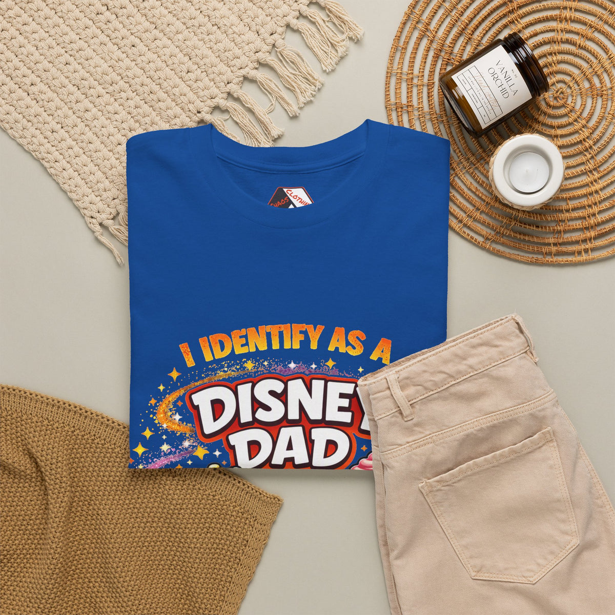 I Identify As a Disney Dad – Here for the Snacks Parody T‑Shirt | Chaos Clothing by I Identify As