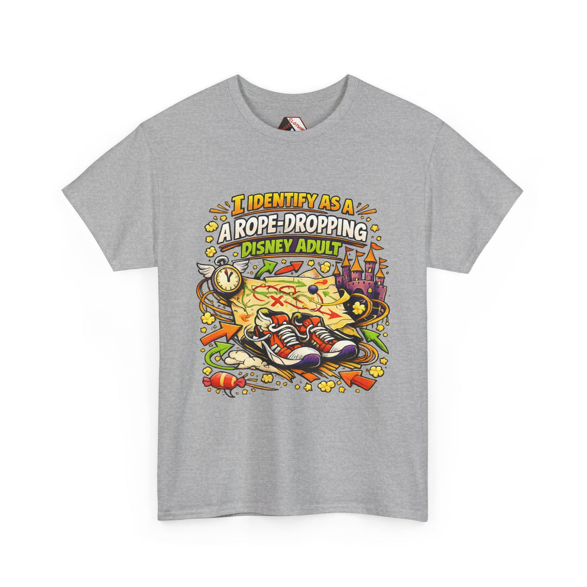 I Identify As a Rope-Dropping Disney Adult – Funny Disney Parody T‑Shirt |Chaos Clothing by I Identify As