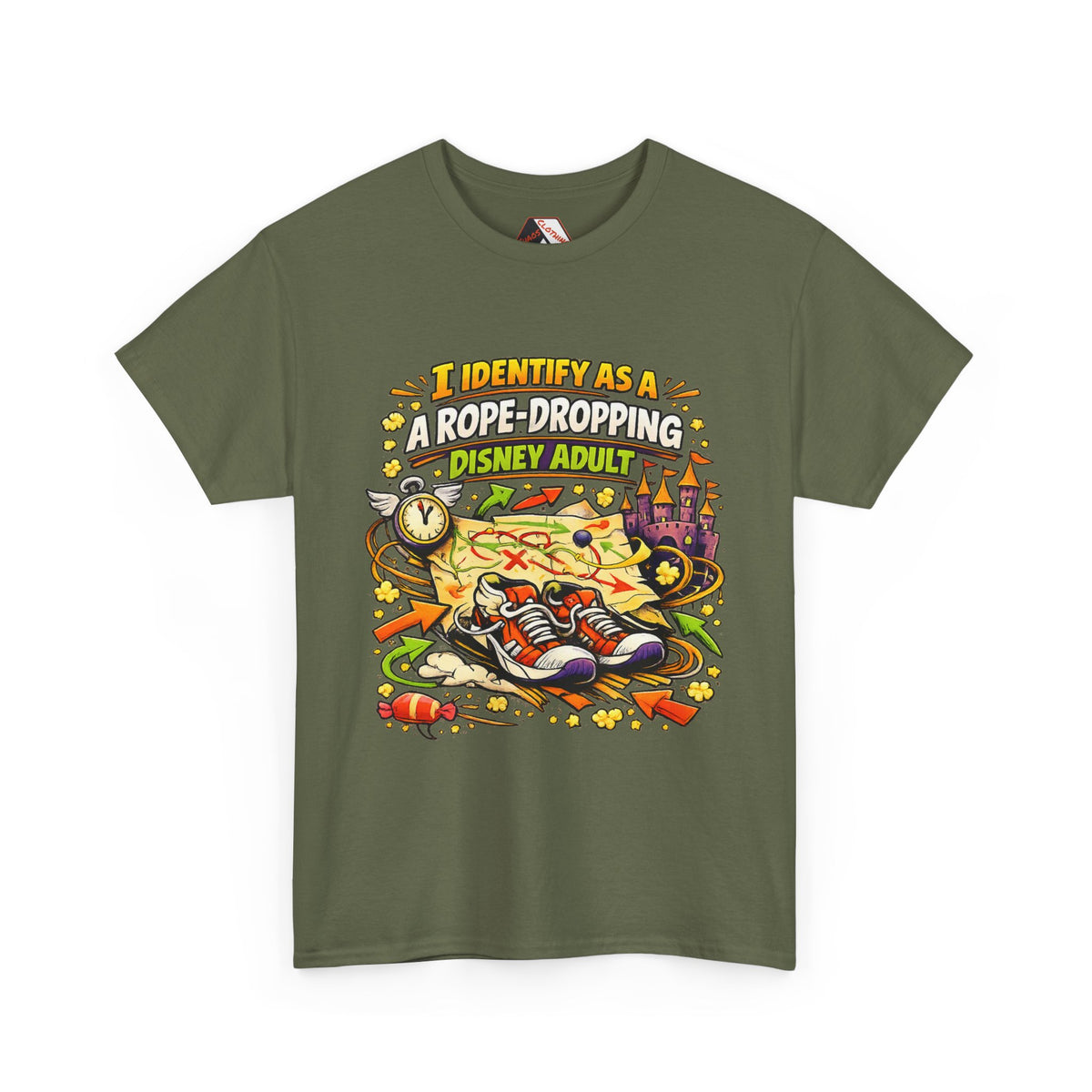 I Identify As a Rope-Dropping Disney Adult – Funny Disney Parody T‑Shirt |Chaos Clothing by I Identify As