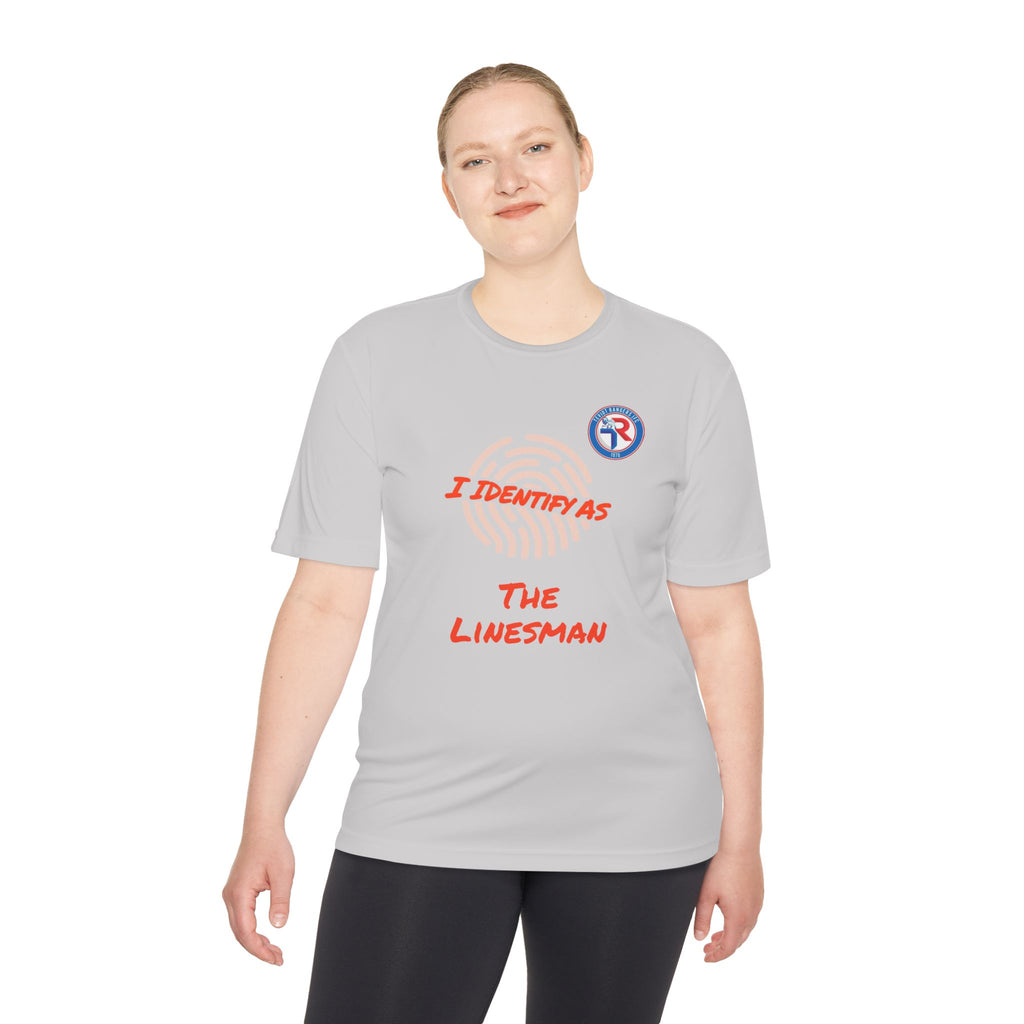Training Shirt Tee — “I Identify As The Linesman” Moisture-Wicking Athletic Tee - Unisex