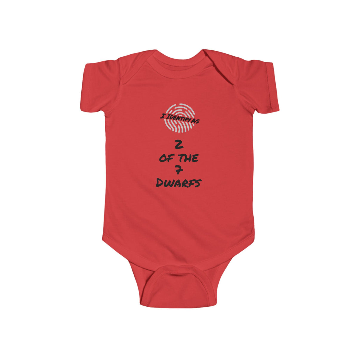 Cute & Funny Baby Grow – I Identify As 2 of the 7 Dwarfs