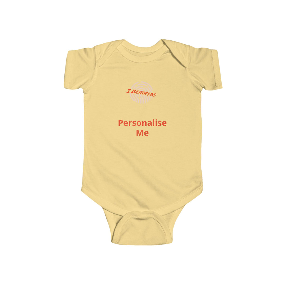 Personalised Baby Grow – Funny Baby Shower Gift with Custom Name | I Identify As
