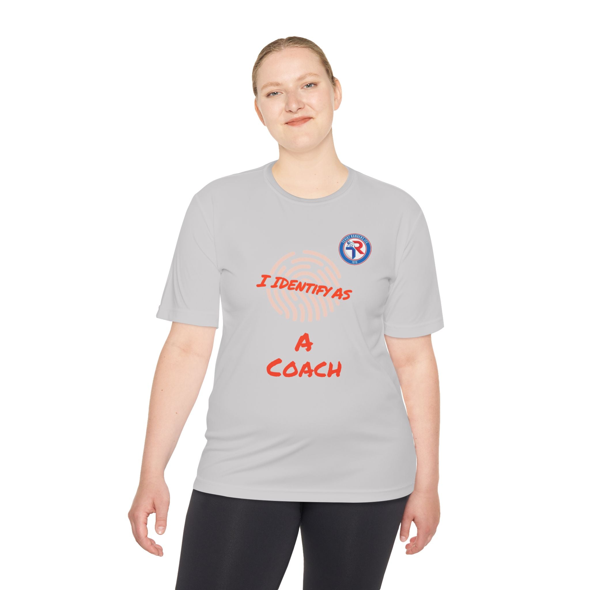 Training Shirt Tee — “I Identify As A Coach” Moisture-Wicking Athletic Tee - Unisex