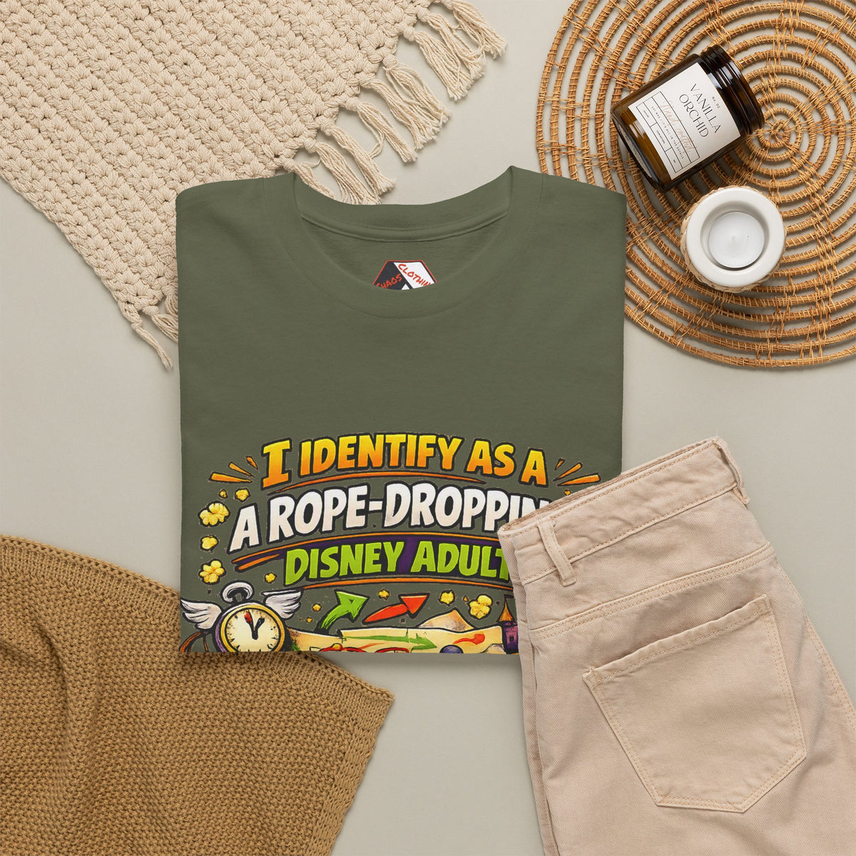I Identify As a Rope-Dropping Disney Adult – Funny Disney Parody T‑Shirt |Chaos Clothing by I Identify As