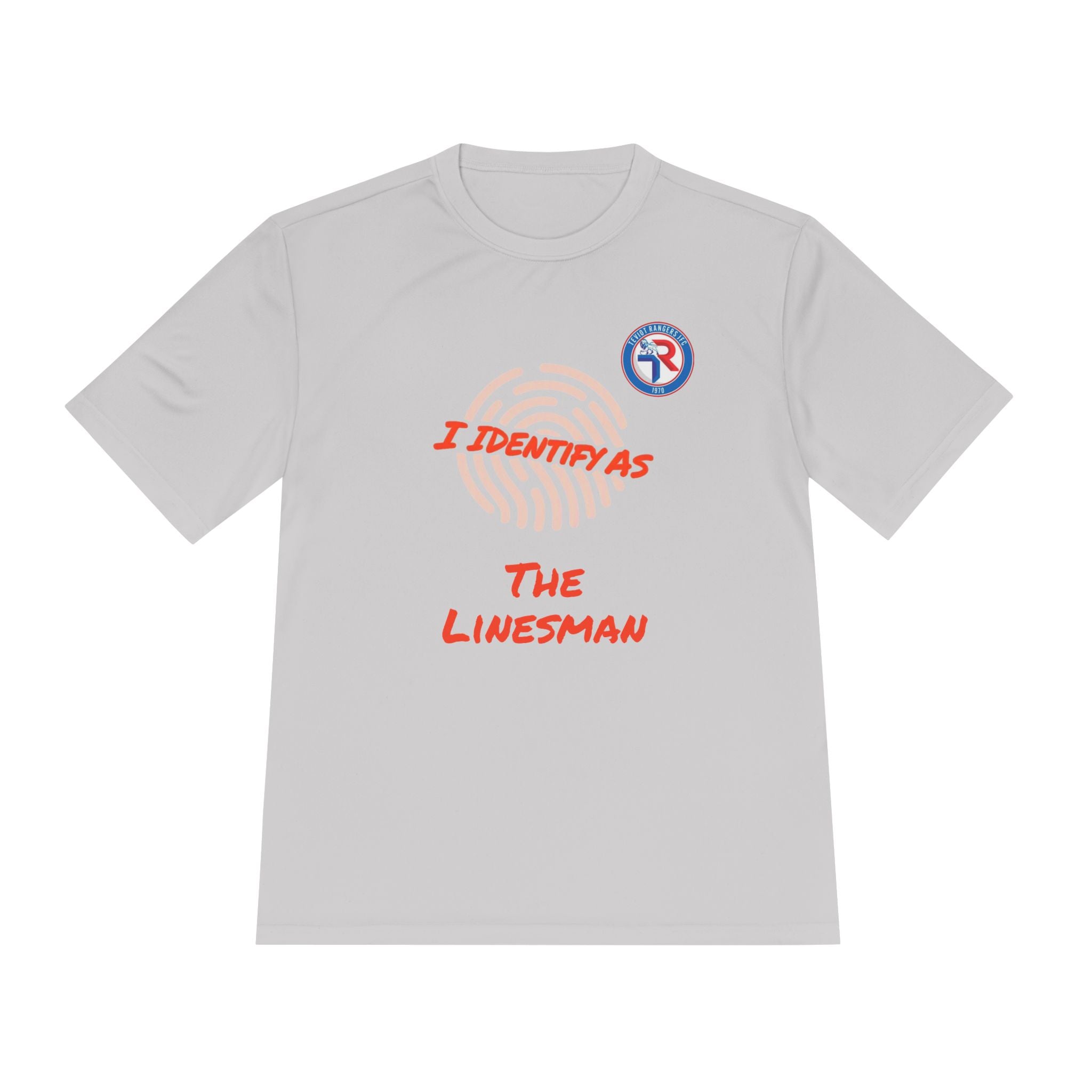 Training Shirt Tee — “I Identify As The Linesman” Moisture-Wicking Athletic Tee - Unisex