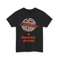 I Identify As A Personal Trainer funny graphic t‑shirt – fitness humour design – unisex cotton tee