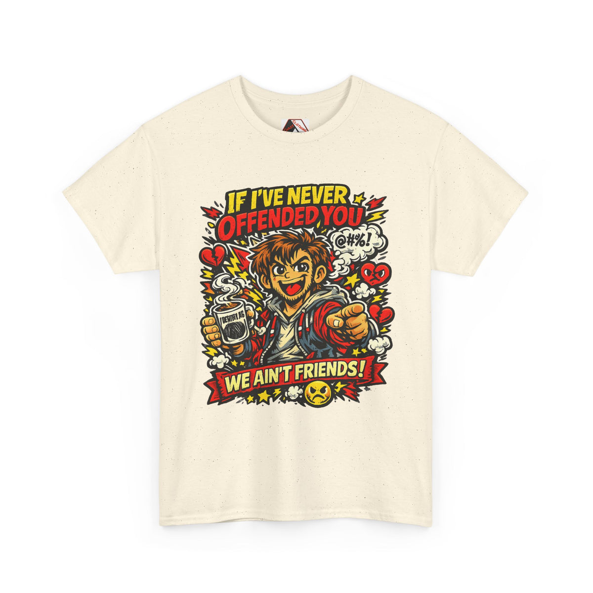 Humorous offensive slogan shirt featuring Disrespectful Daniel a character the I Identify As Universe