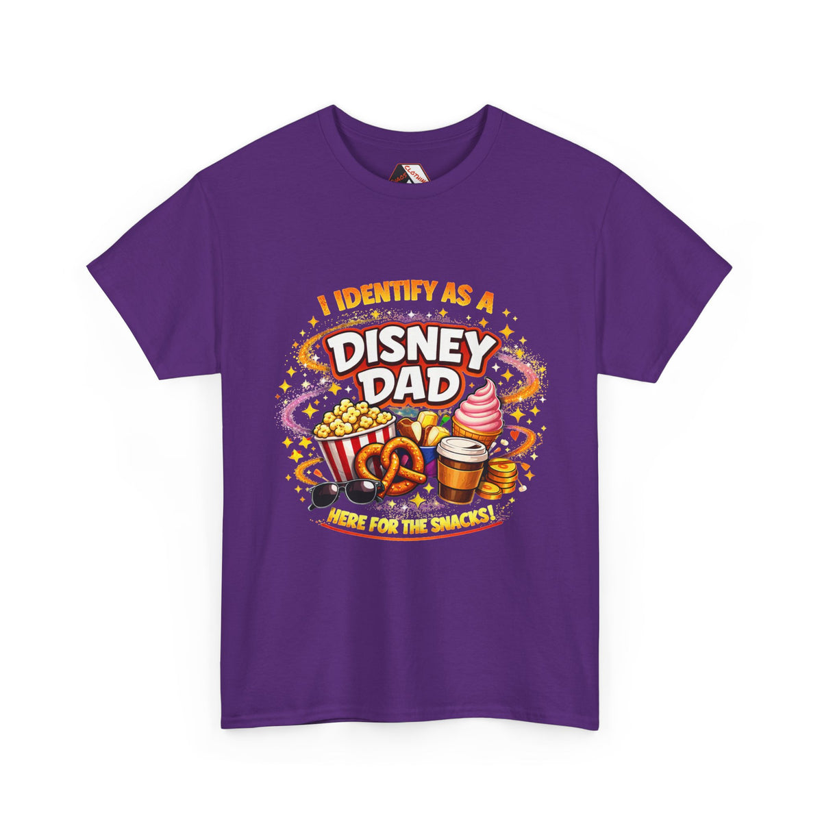 I Identify As a Disney Dad – Here for the Snacks Parody T‑Shirt | Chaos Clothing by I Identify As