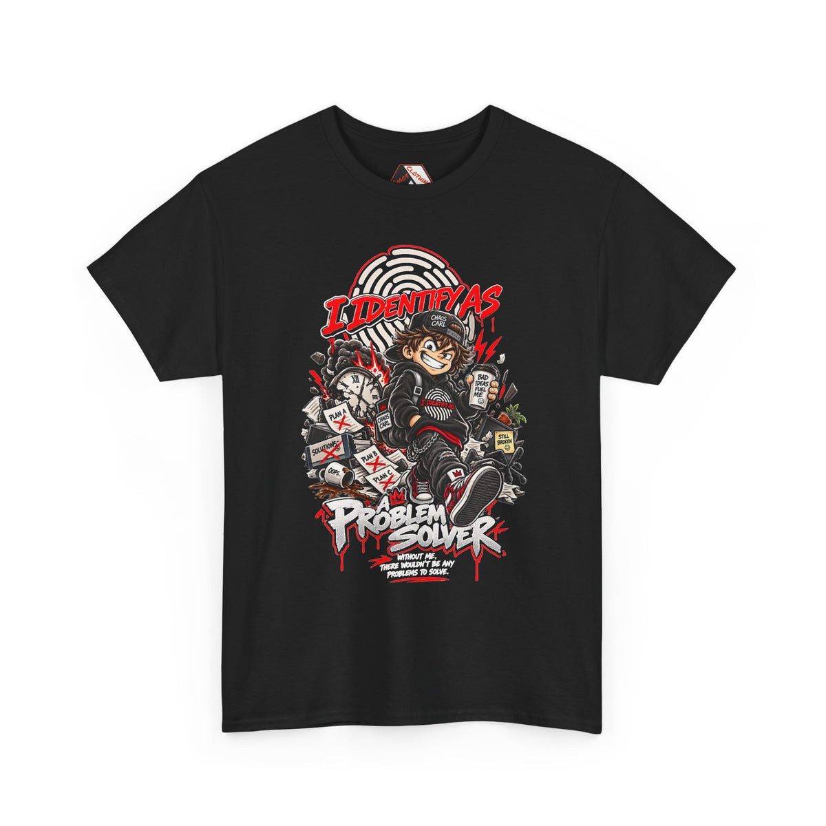 Unisex Problem Solver identity tee by Chaos Clothing