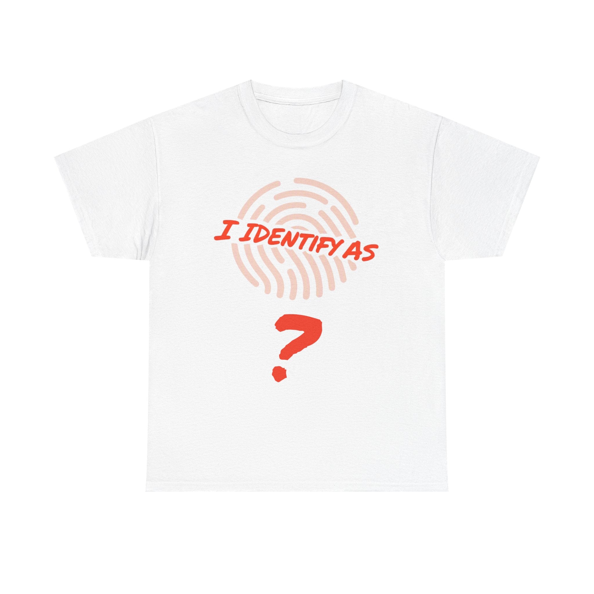 Personalised “I Identify As” Custom Name T‑Shirt – Unisex Cotton Identity Graphic Tee – Custom Text Personalisation Shirt for Men & Women