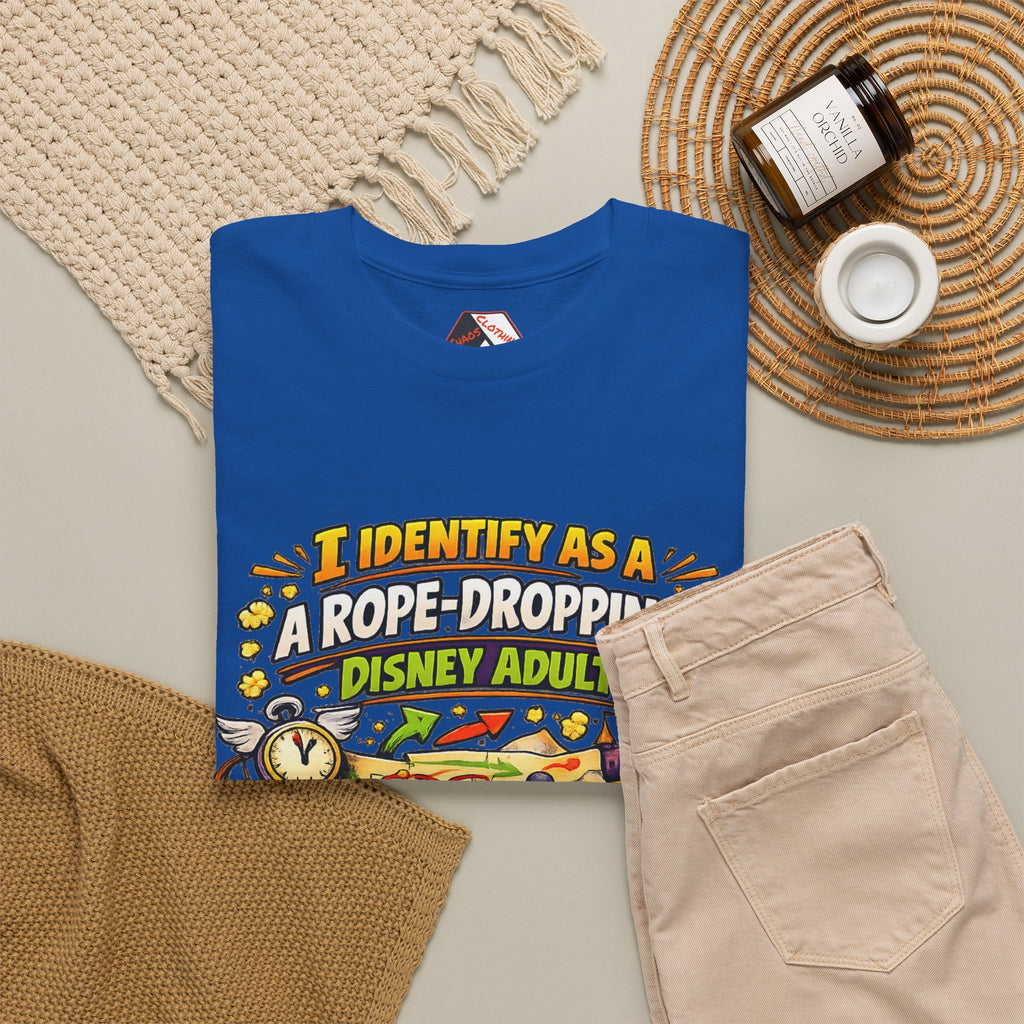 I Identify As a Rope-Dropping Disney Adult – Funny Disney Parody T‑Shirt |Chaos Clothing by I Identify As
