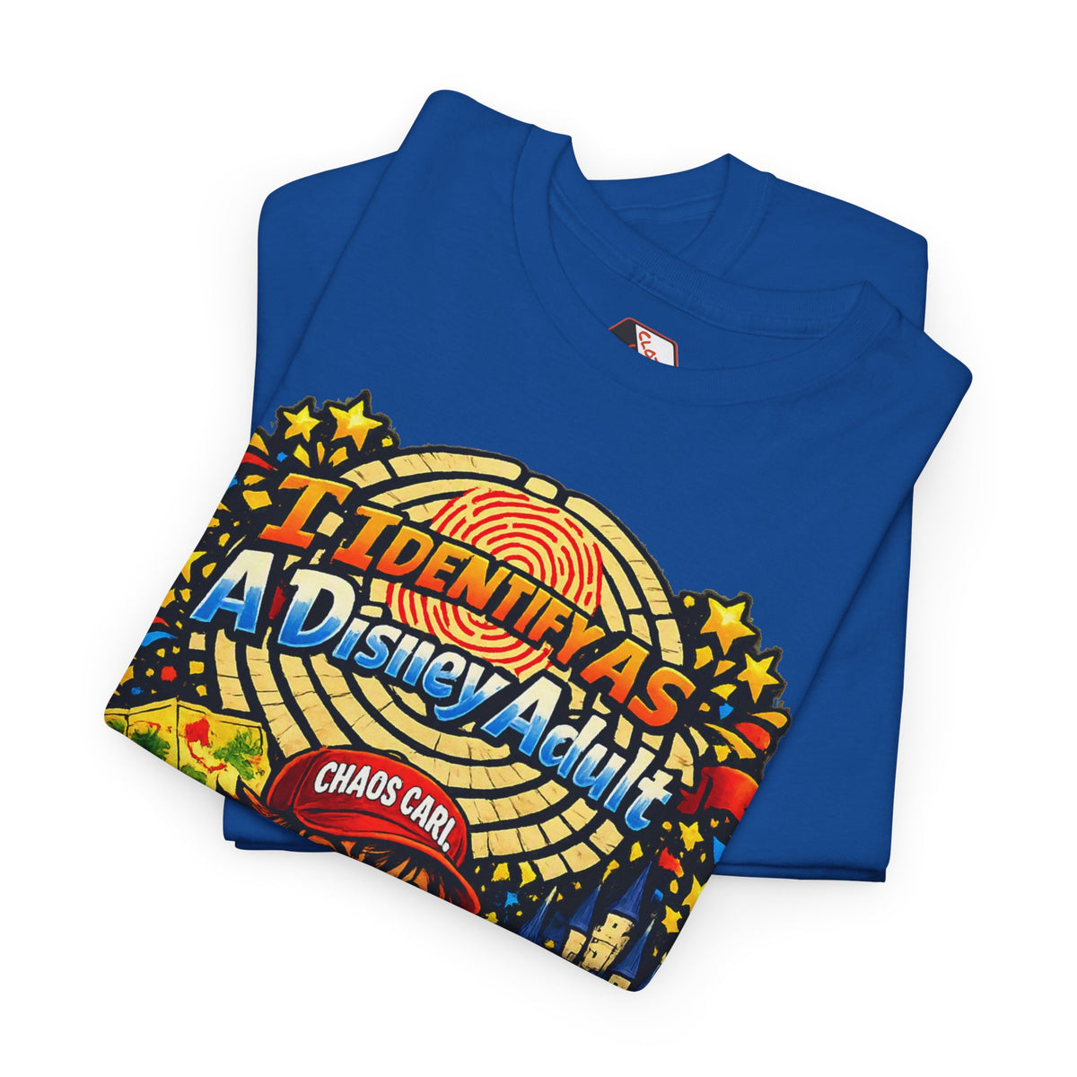 I Identify As A Theme Park Adult™ | Chaos Carl™ Funny Theme Park Enthusiast T-Shirt