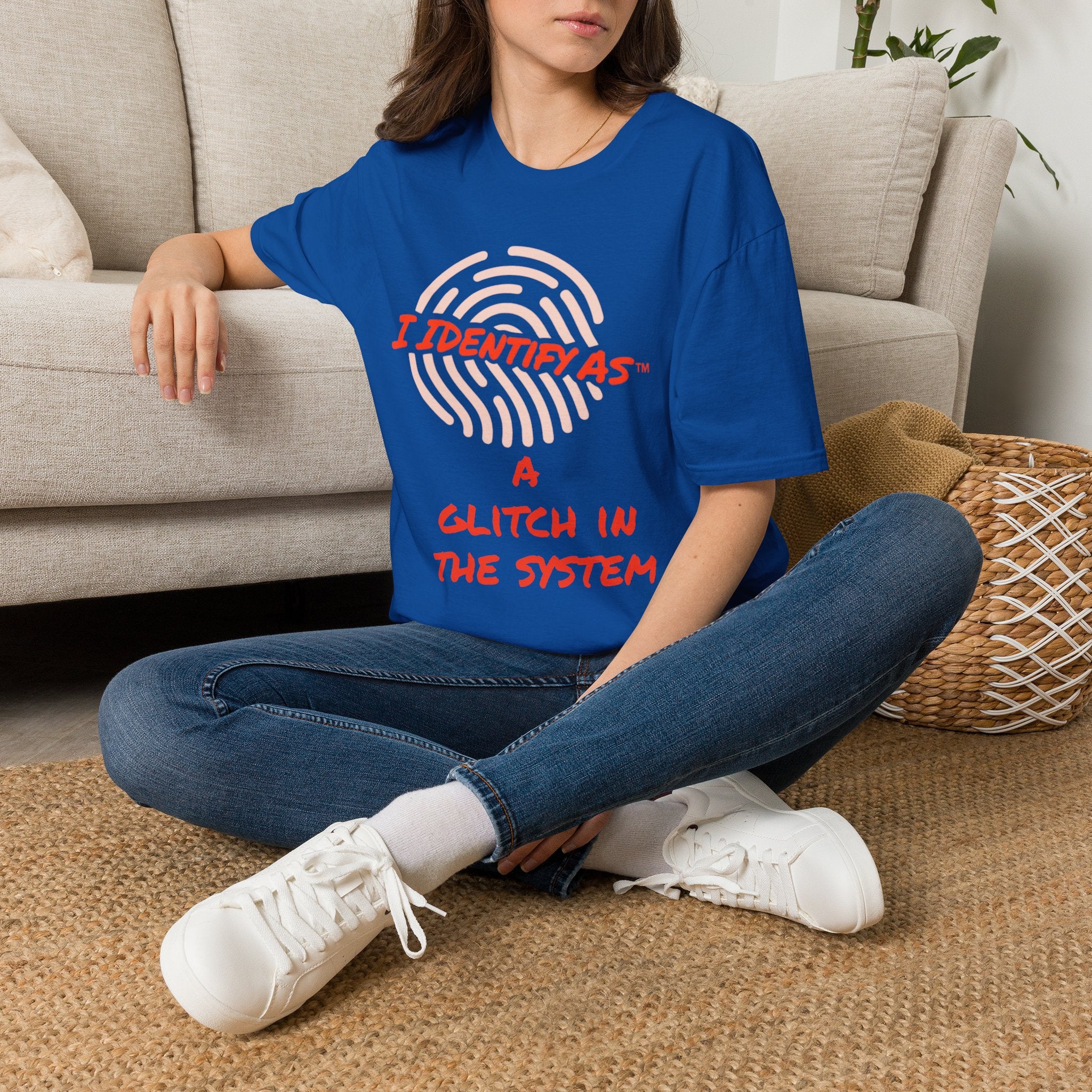 I Identify As A Glitch In The System - Funny Graphic T-Shirt