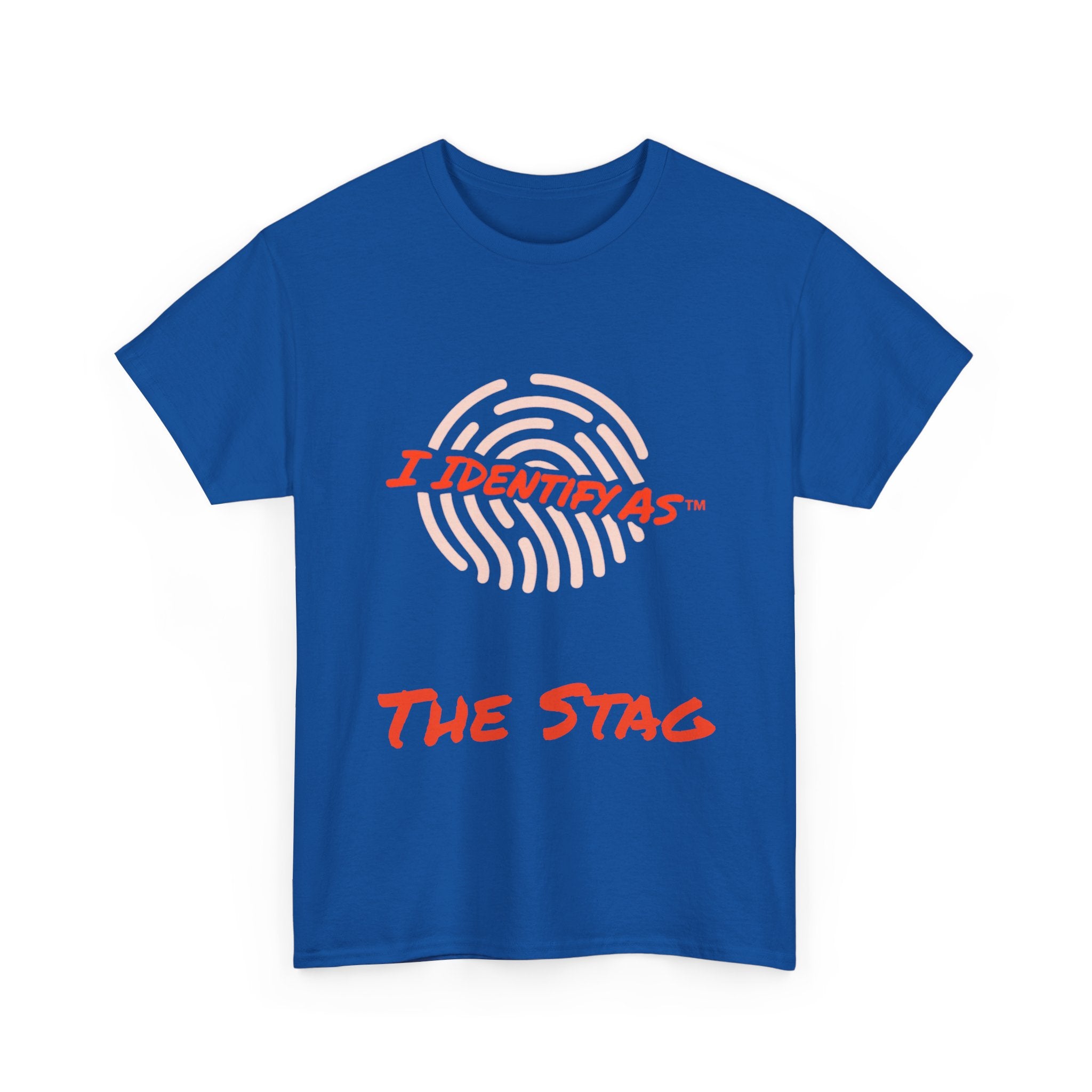 Unisex Tee: I Identify As The Stag Fingerprint Graphic