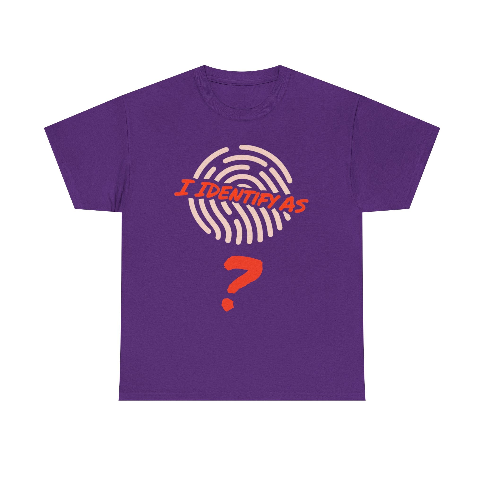 Personalised “I Identify As” Custom Name T‑Shirt – Unisex Cotton Identity Graphic Tee – Custom Text Personalisation Shirt for Men & Women