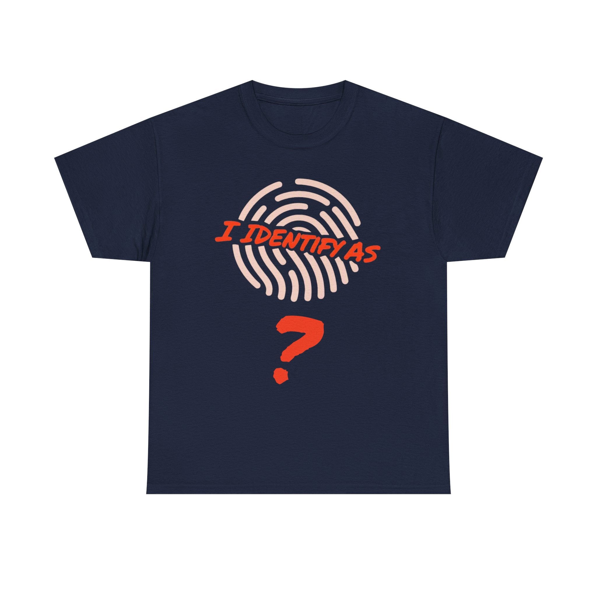 Personalised “I Identify As” Custom Name T‑Shirt – Unisex Cotton Identity Graphic Tee – Custom Text Personalisation Shirt for Men & Women